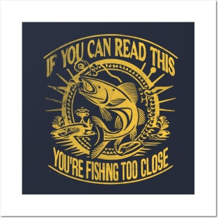 Mens Fishing Shirt, Funny Fishing Shirt, PRINTED ON BACK , Fisherman Gifts, Present For Fisherman, Read This, Fishing Too Close, Funny Posters and Art